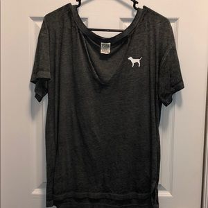 PINK Grey cut out top